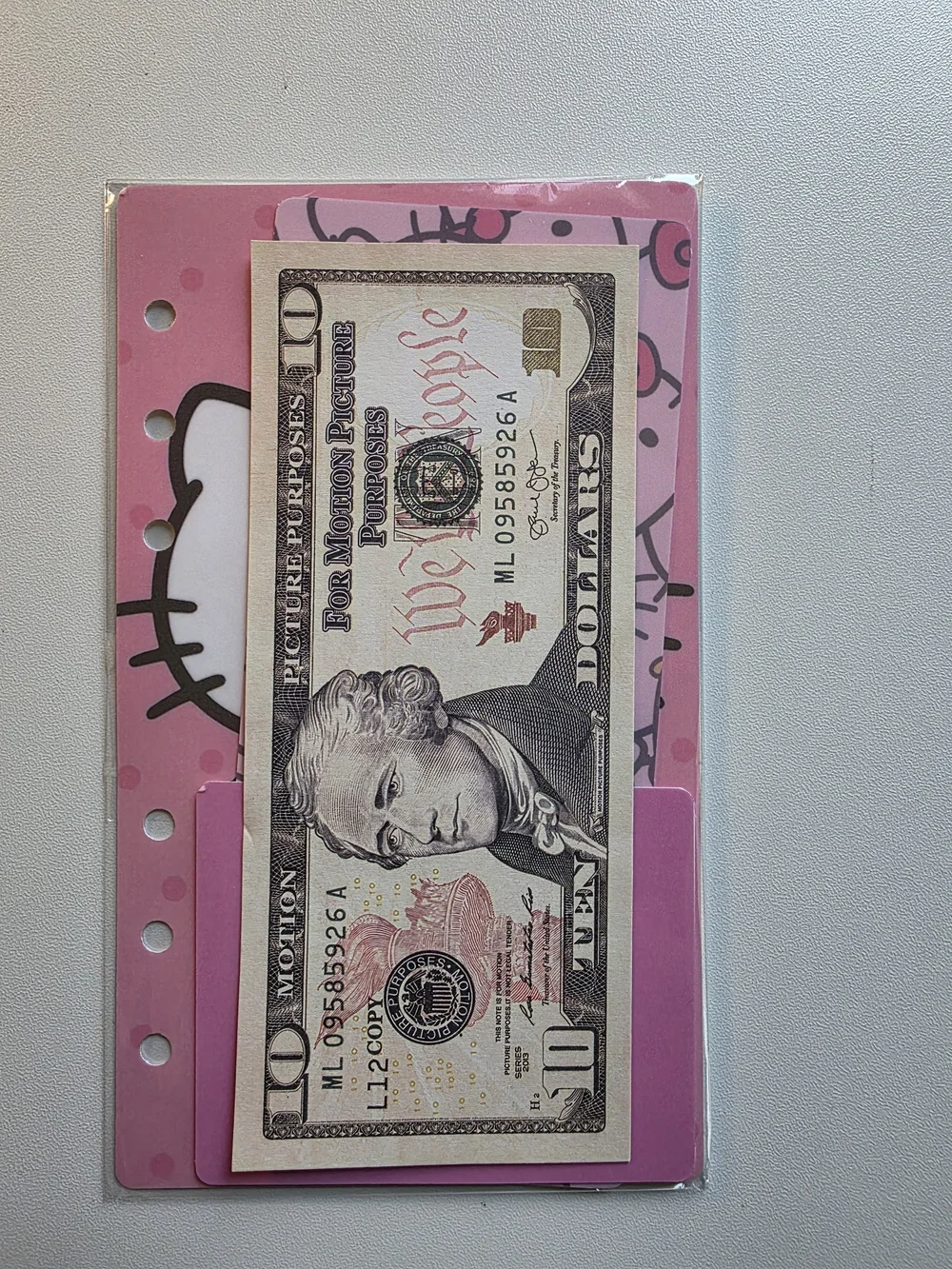 Hello Kitty Pink A6 Binder Set with Bow Heart Design